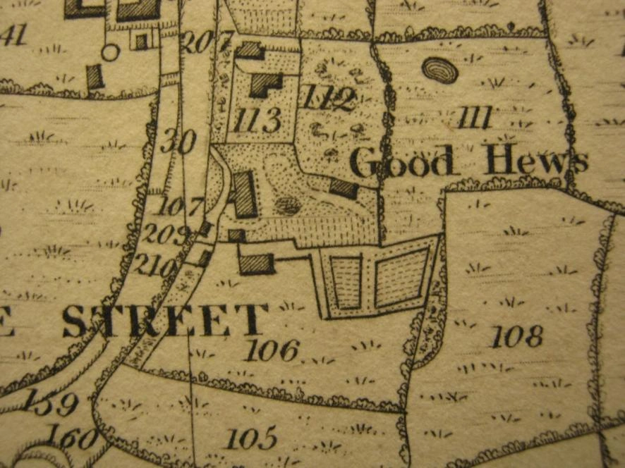1828 map of the manor and parish of Hendon, one of the earliest records of the site